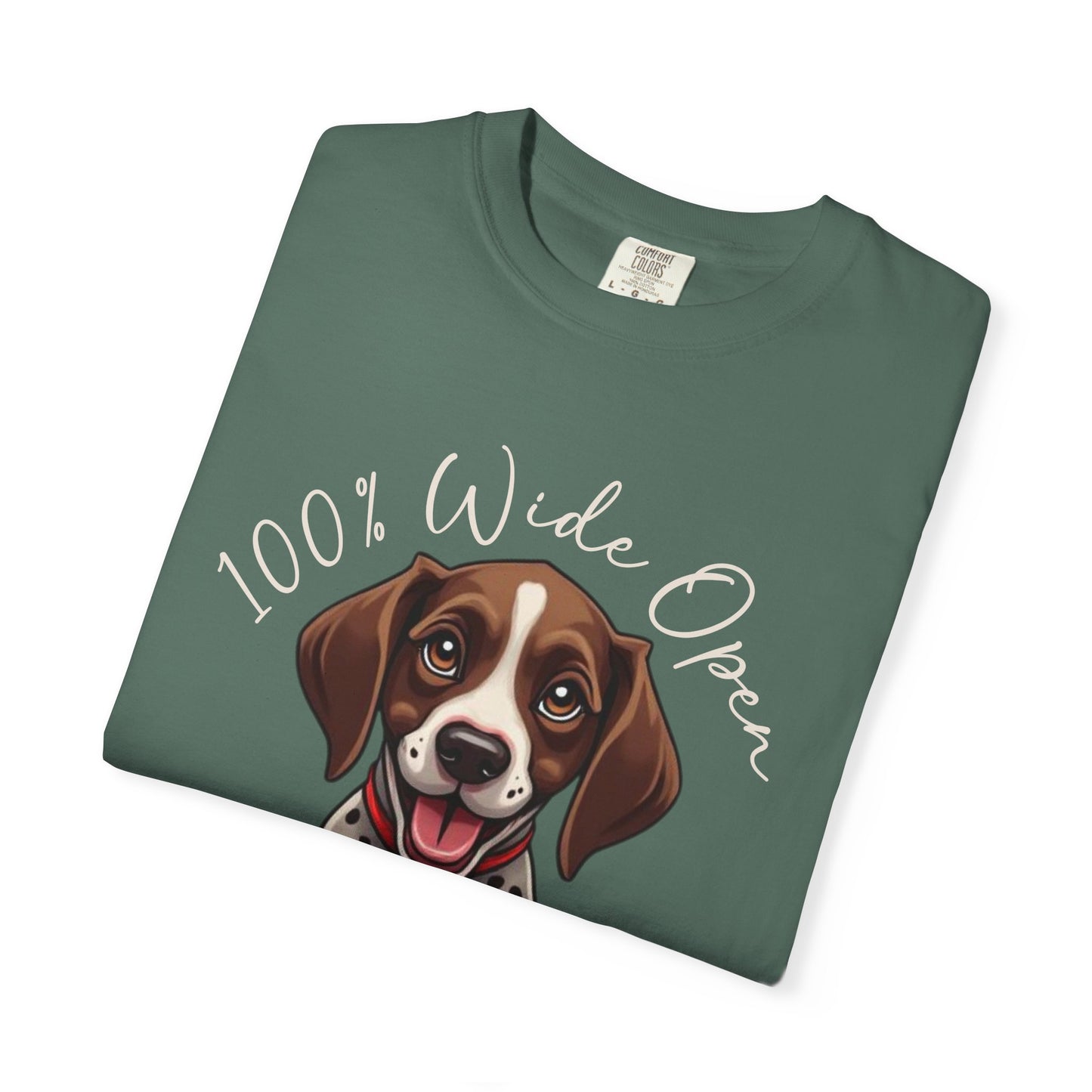 Funny GSP T-Shirt 100% Wide Open Puppy German Shorthaired Pointer Lover Gift