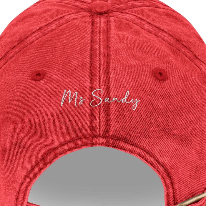 Personalized Teacher Embroidered Vintage Baseball Cap