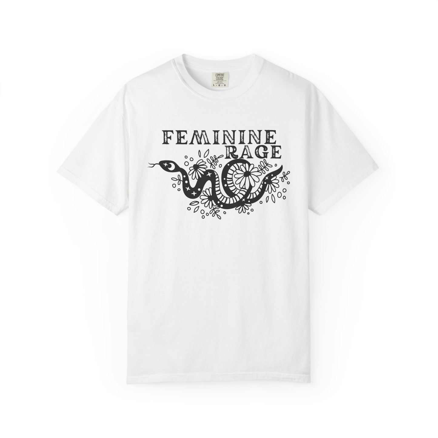 Feminine Rage Snake Theme Comfort Colors T-Shirt