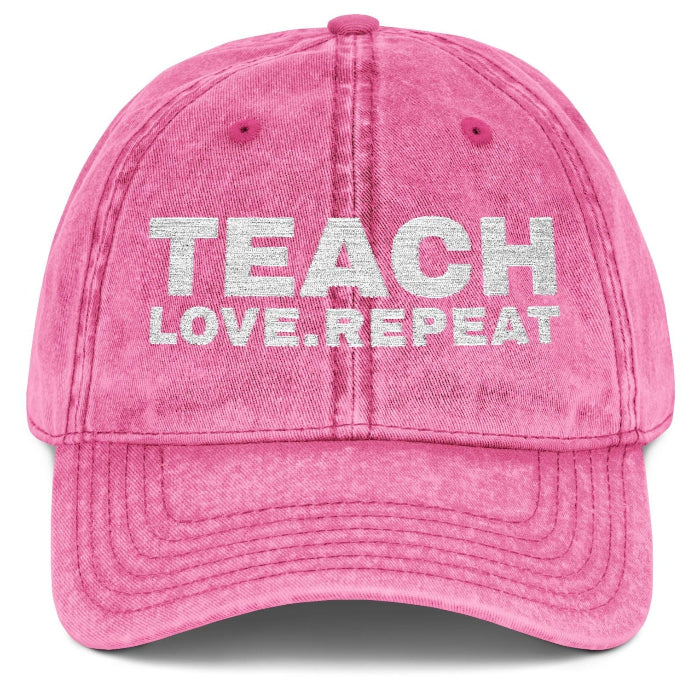 Personalized Teacher Embroidered Vintage Baseball Cap