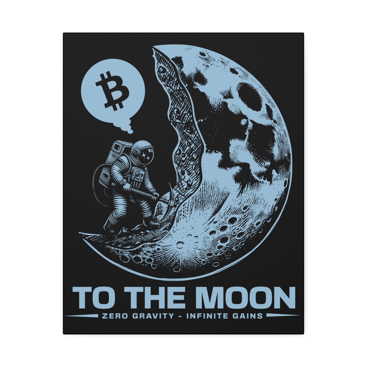 To The Moon Crypto Canvas Art