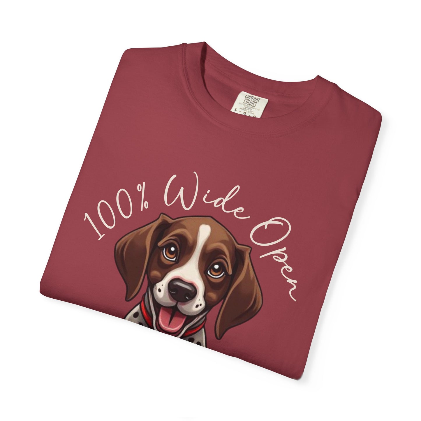 Funny GSP T-Shirt 100% Wide Open Puppy German Shorthaired Pointer Lover Gift