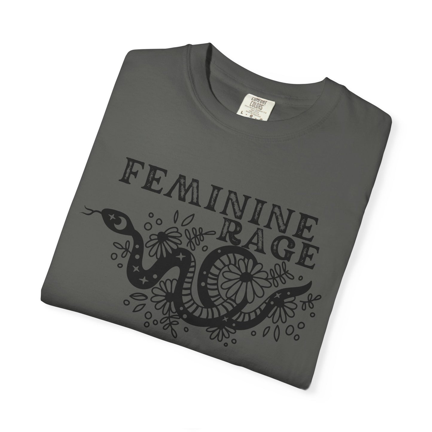 Feminine Rage Snake Theme Comfort Colors T-Shirt