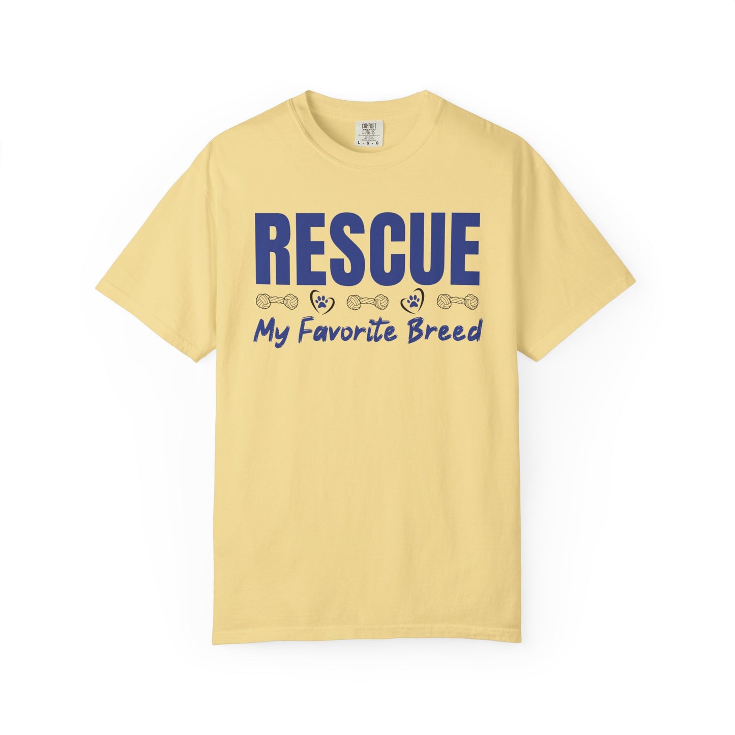My Favorite Breed Rescue Dog Lover Comfort Colors T-Shirt