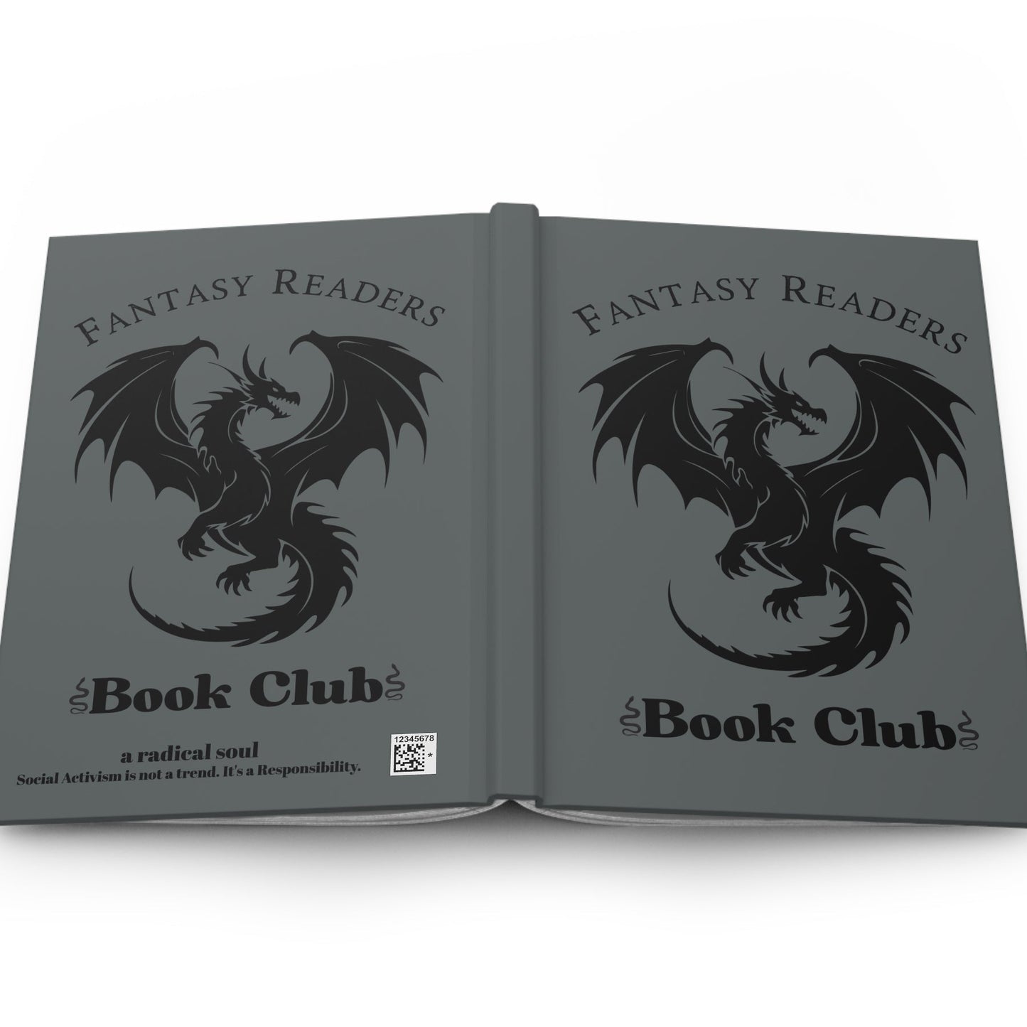 Fantasy Readers Book Club Dragon Design Hardcover Journal