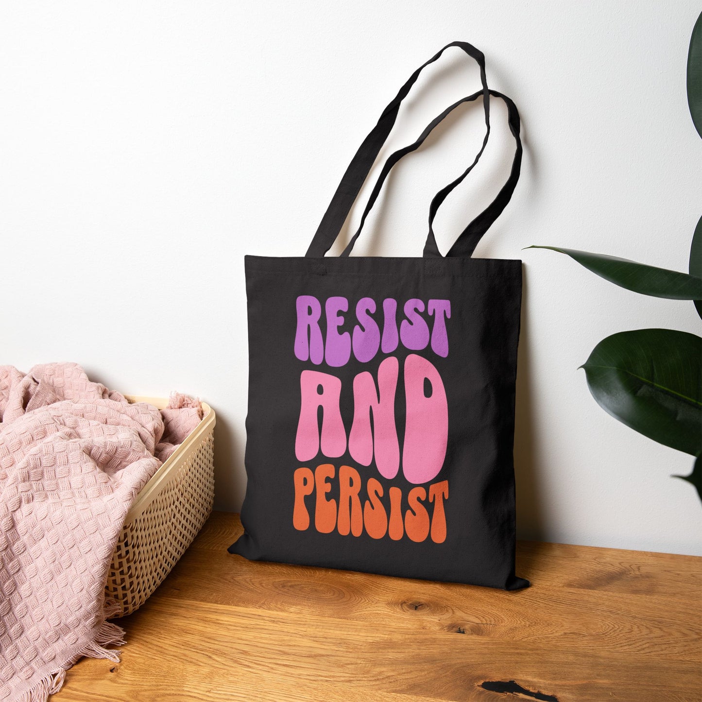 Resist and Persist Cotton Canvas Tote Bag
