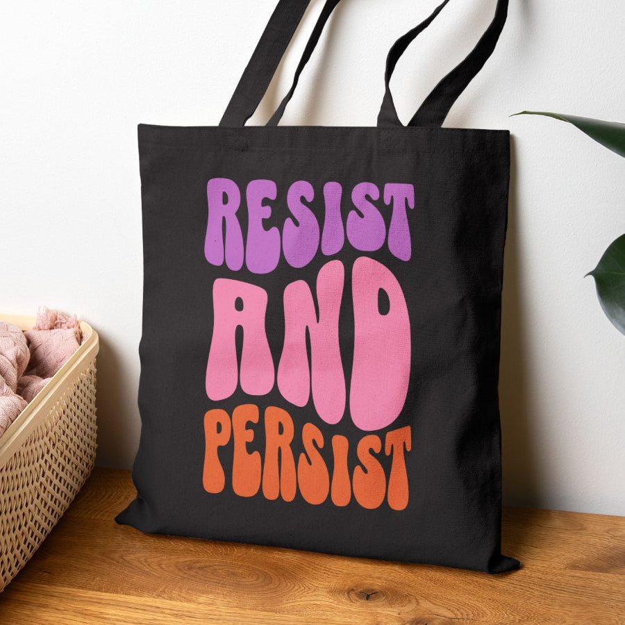 Resist and Persist Cotton Canvas Tote Bag
