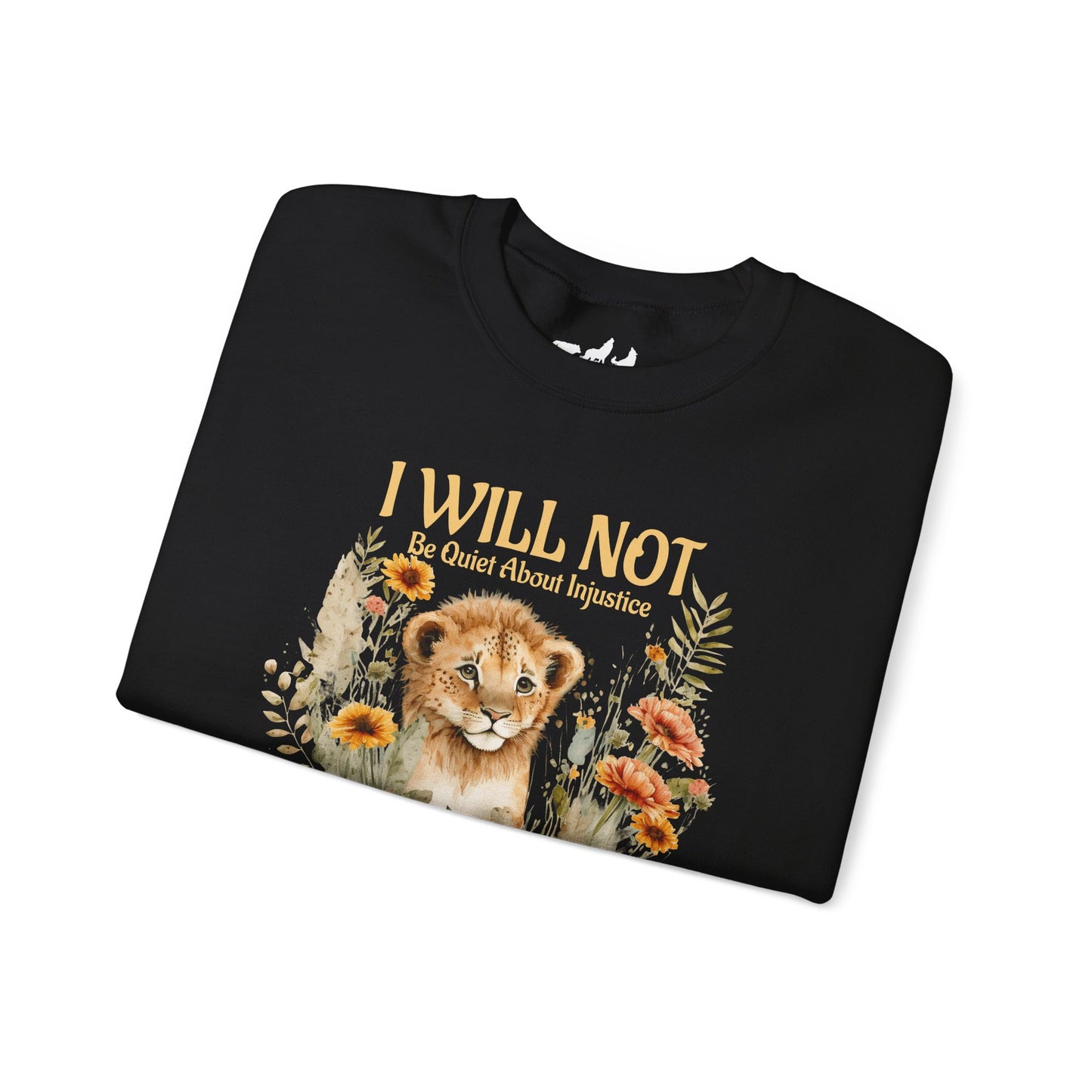 Gentle, Not Passive Social Justice Lion Cub Sweatshirt