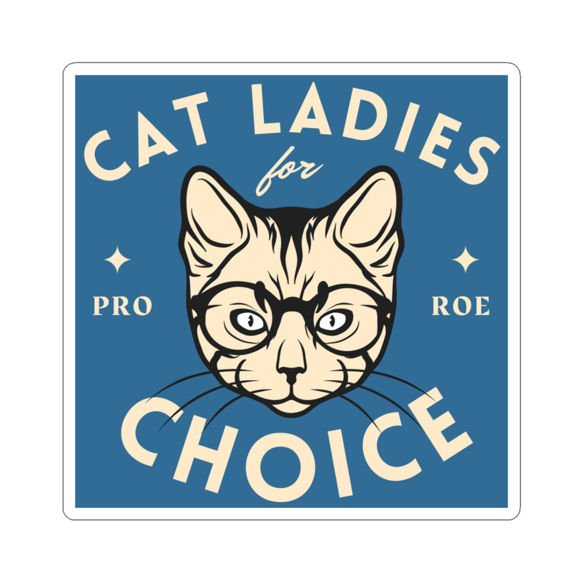 Cat Ladies for Choice Sticker, Funny Feminist Pro Roe Decal, Women's Reproductive Rights, Activist Equality Gift, Democrat Group Favor