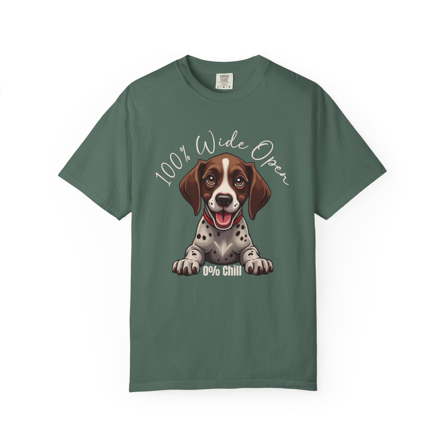 Funny GSP T-Shirt 100% Wide Open Puppy German Shorthaired Pointer Lover Gift