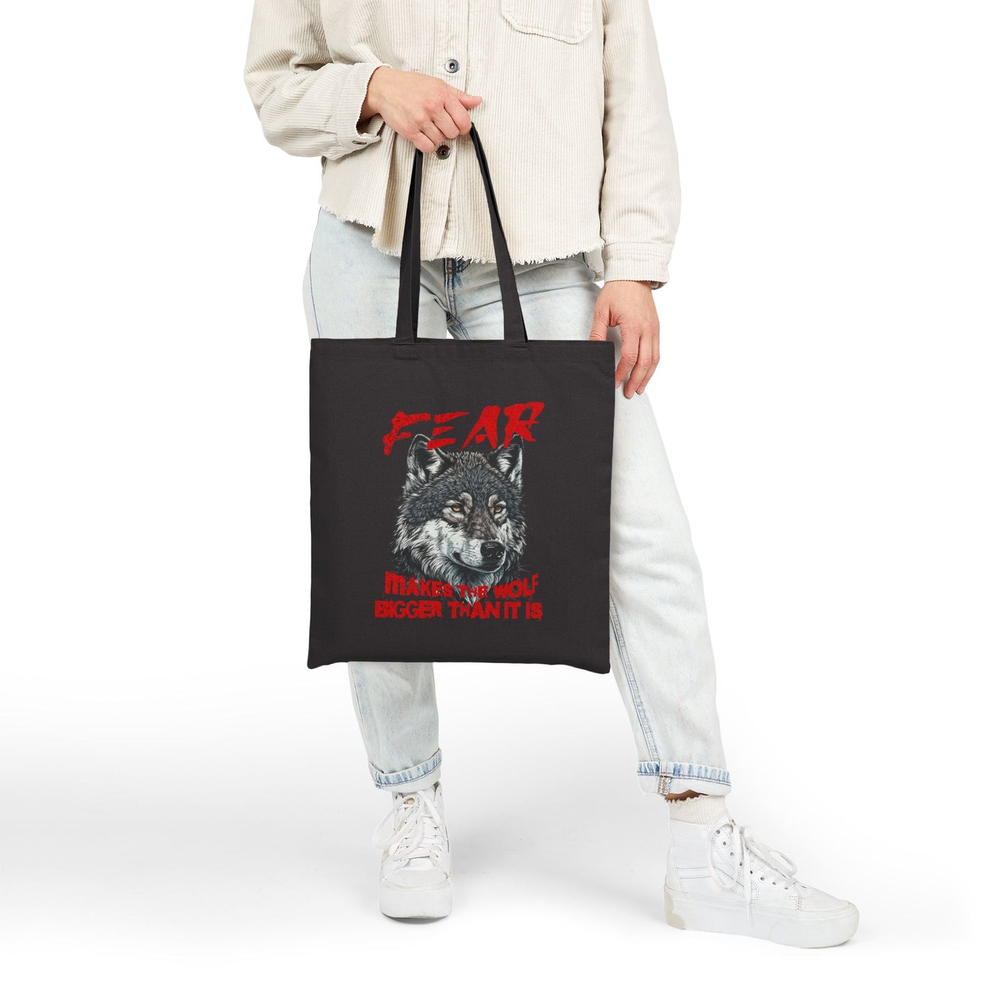 Fear Makes the Wolf Bigger Than It Is Cotton Canvas Tote Bag