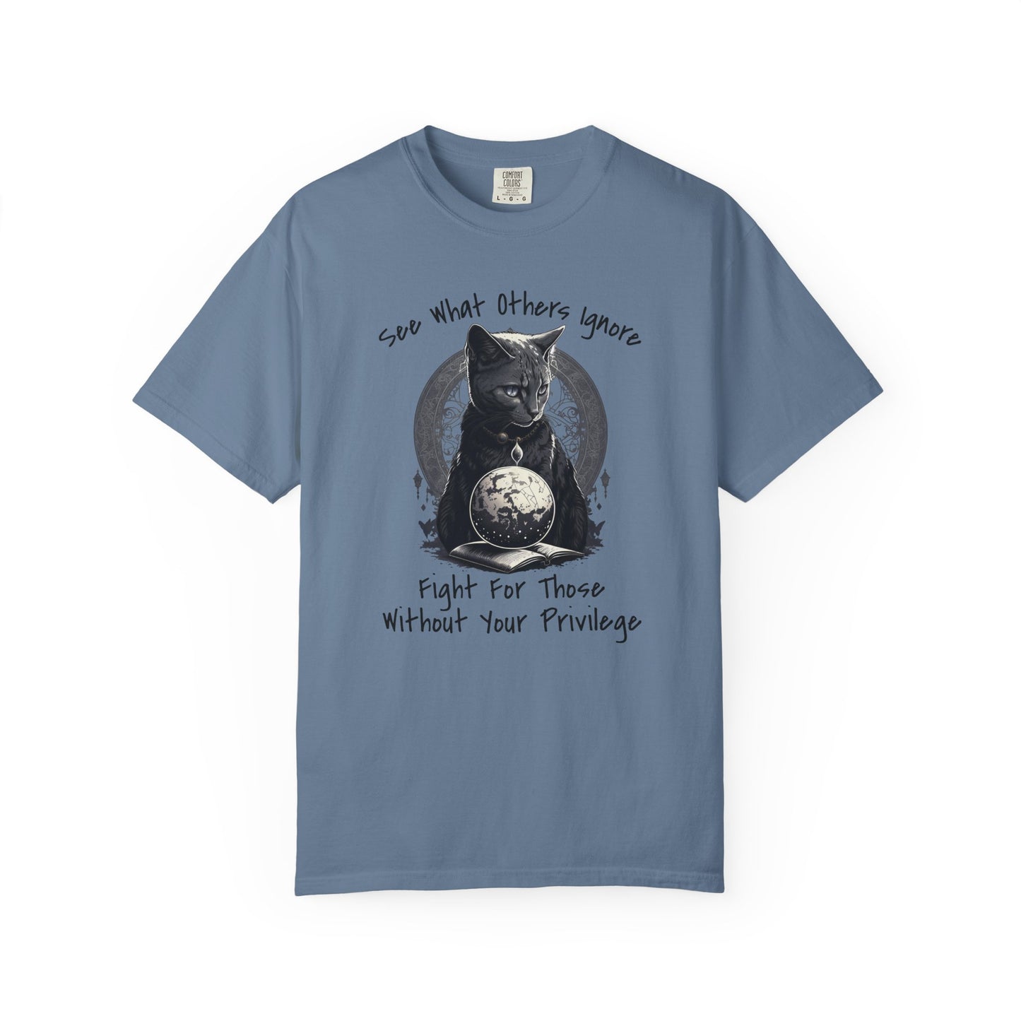 Social Activist Mystical Cat-Themed Unisex Comfort Colors T-Shirt
