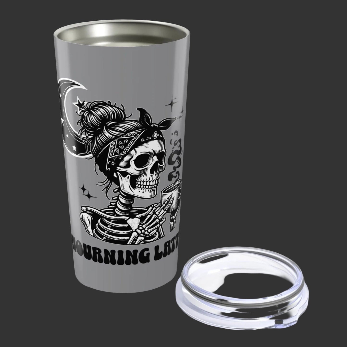 Mourning Latte Skeleton Tumbler 20 oz