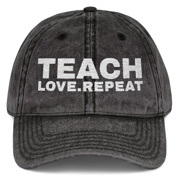 Personalized Teacher Embroidered Vintage Baseball Cap