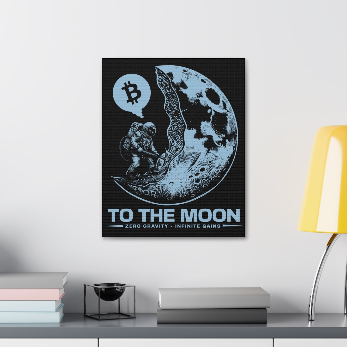 To The Moon Crypto Canvas Art