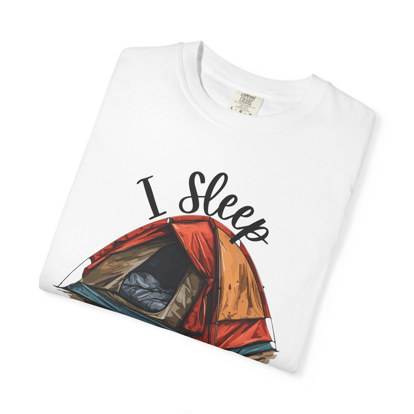 I Sleep Around Funny Camping T-Shirt