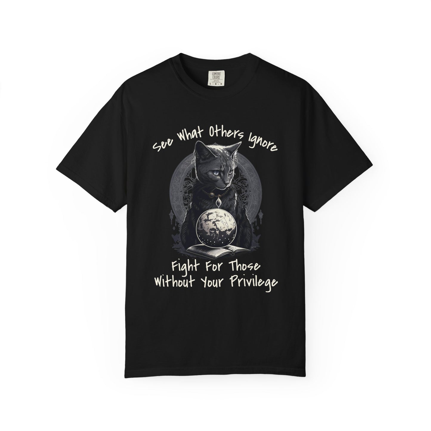 Social Activist Mystical Cat-Themed Unisex Comfort Colors T-Shirt