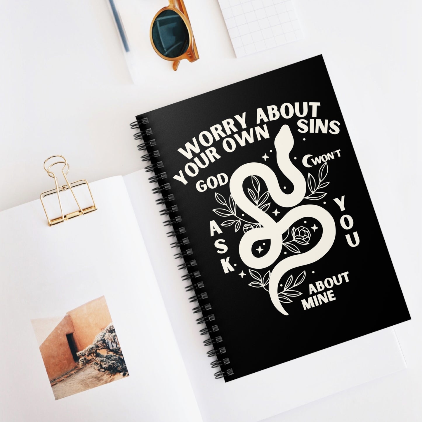 Worry About Your Own Sins Spiral Notebook