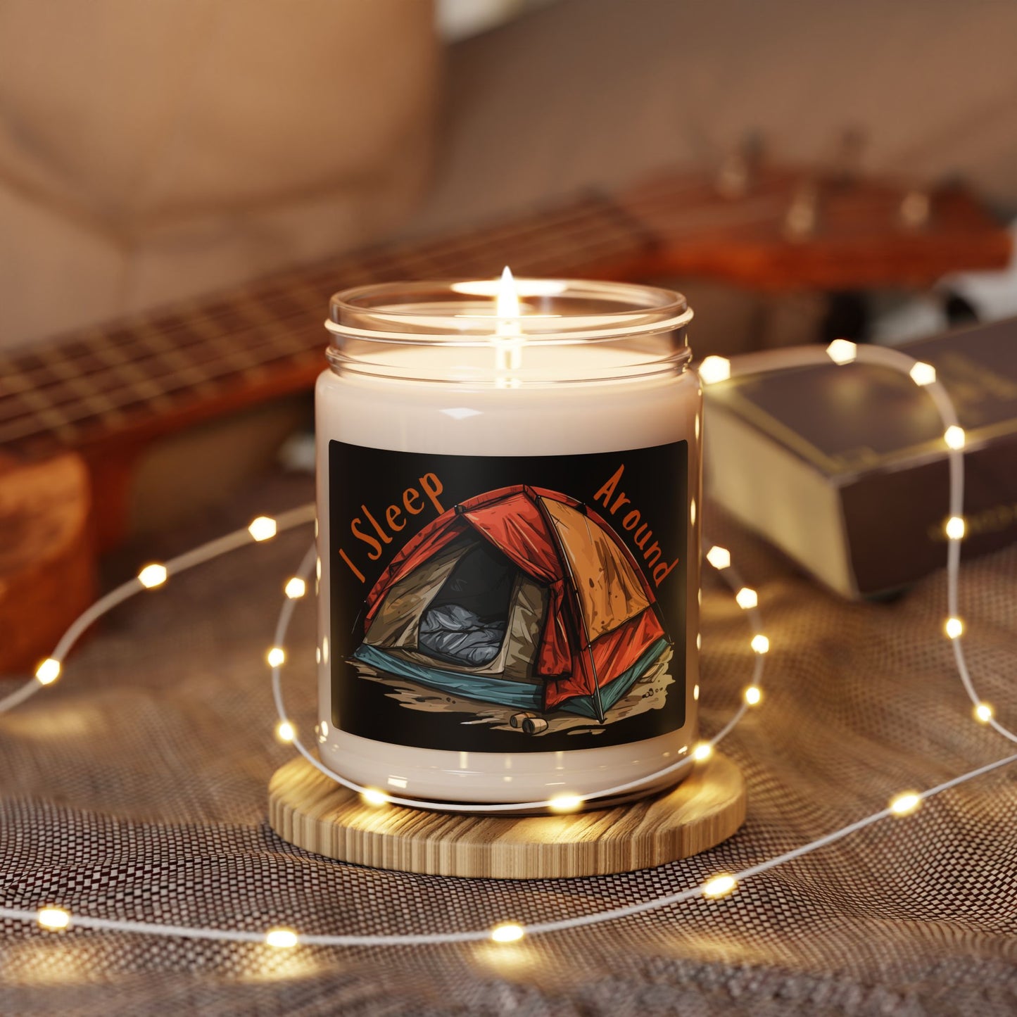 I Sleep Around Camping 9 oz Scented Soy Candle