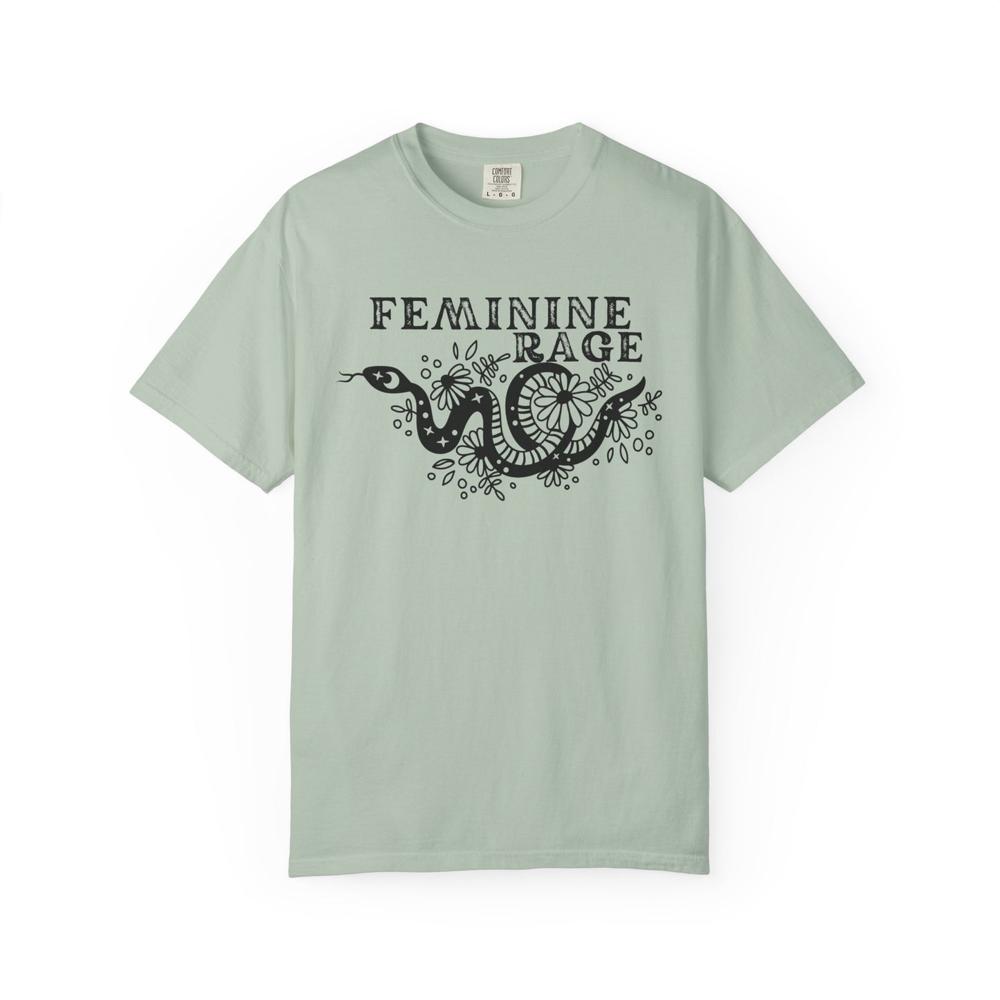 Feminine Rage Snake Theme Comfort Colors T-Shirt