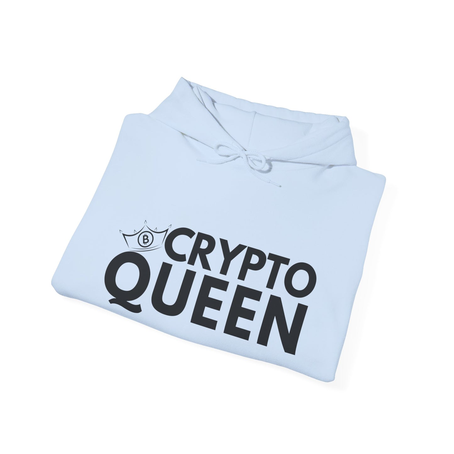 Crypto Queen Gildan 18500 Hoodie, Gift for Bitcoin Lover Tech Fan