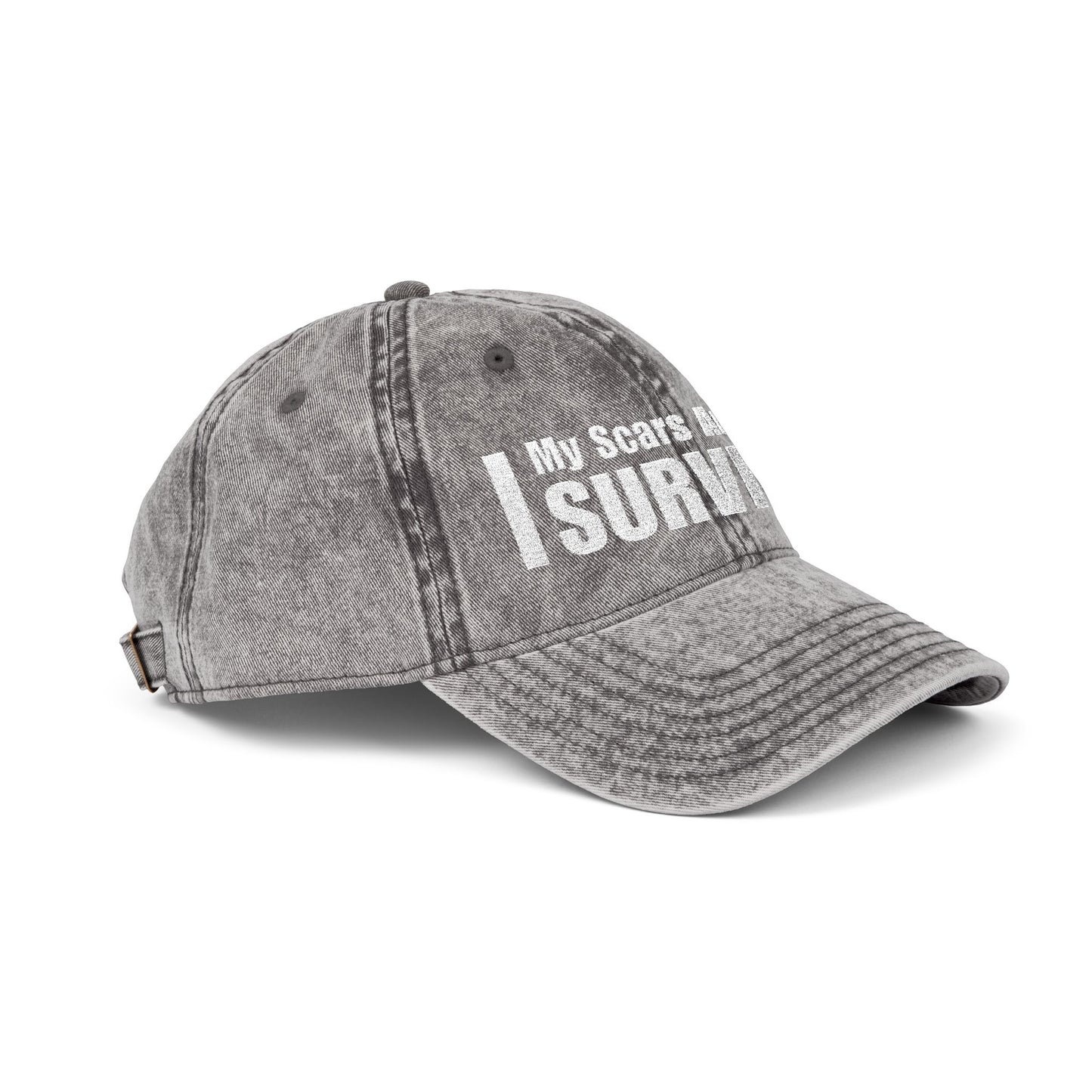 My Scars Are Proof I Survived Custom Survivor Vintage Embroidered Baseball Cap