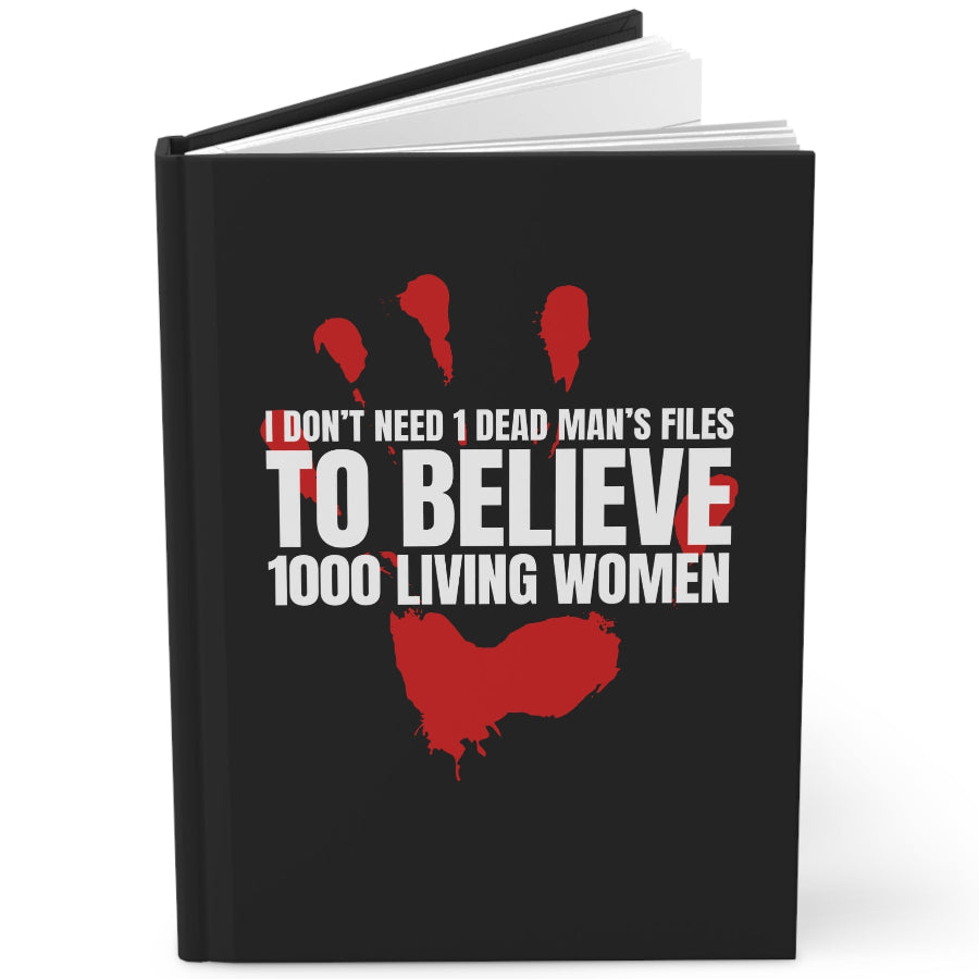 Feminist Journal, SA Awareness Hardcover Notebook, Red Handprint Abuse Awareness Diary