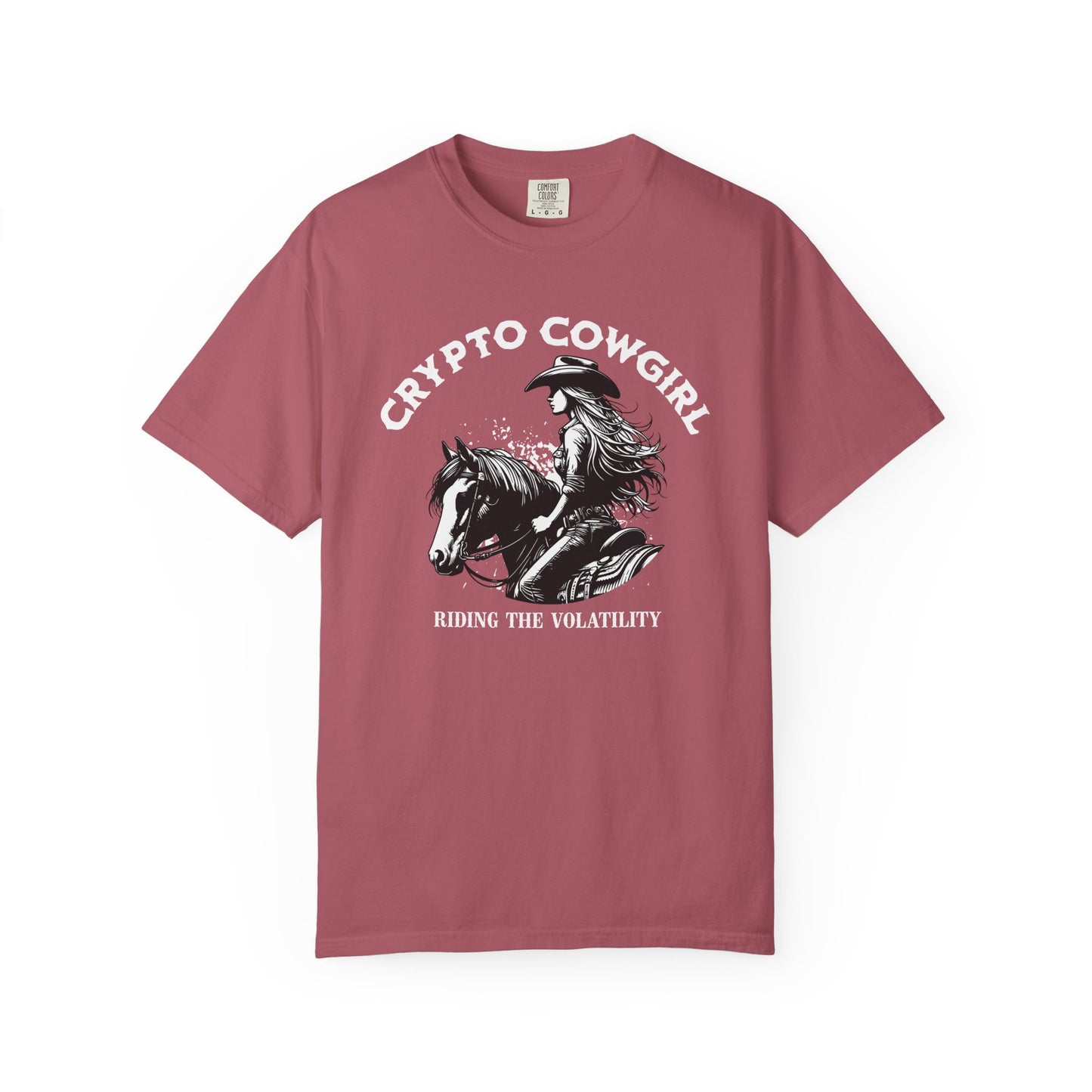 Crypto Cowgirl Comfort Colors T-Shirt, Blockchain Technology Bitcoin Fan Gift