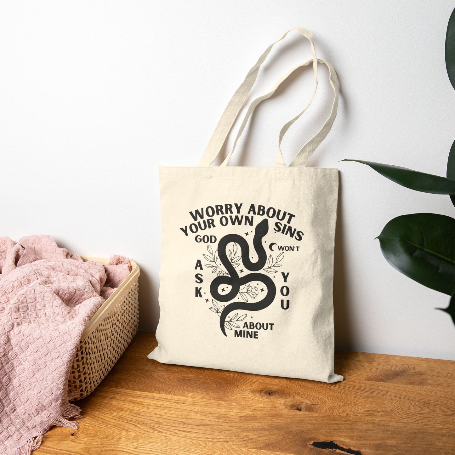 Worry About Your Own Sins Cotton Canvas Bag
