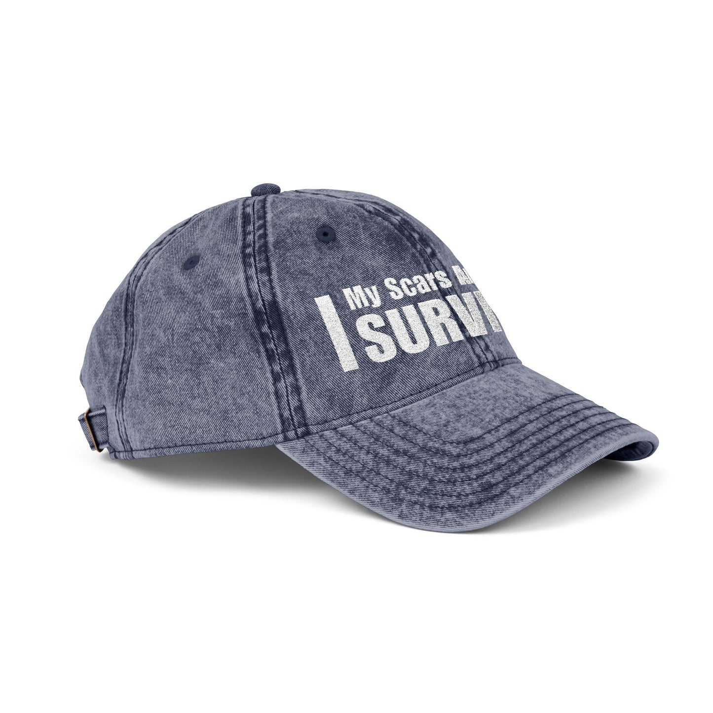 My Scars Are Proof I Survived Custom Survivor Vintage Embroidered Baseball Cap