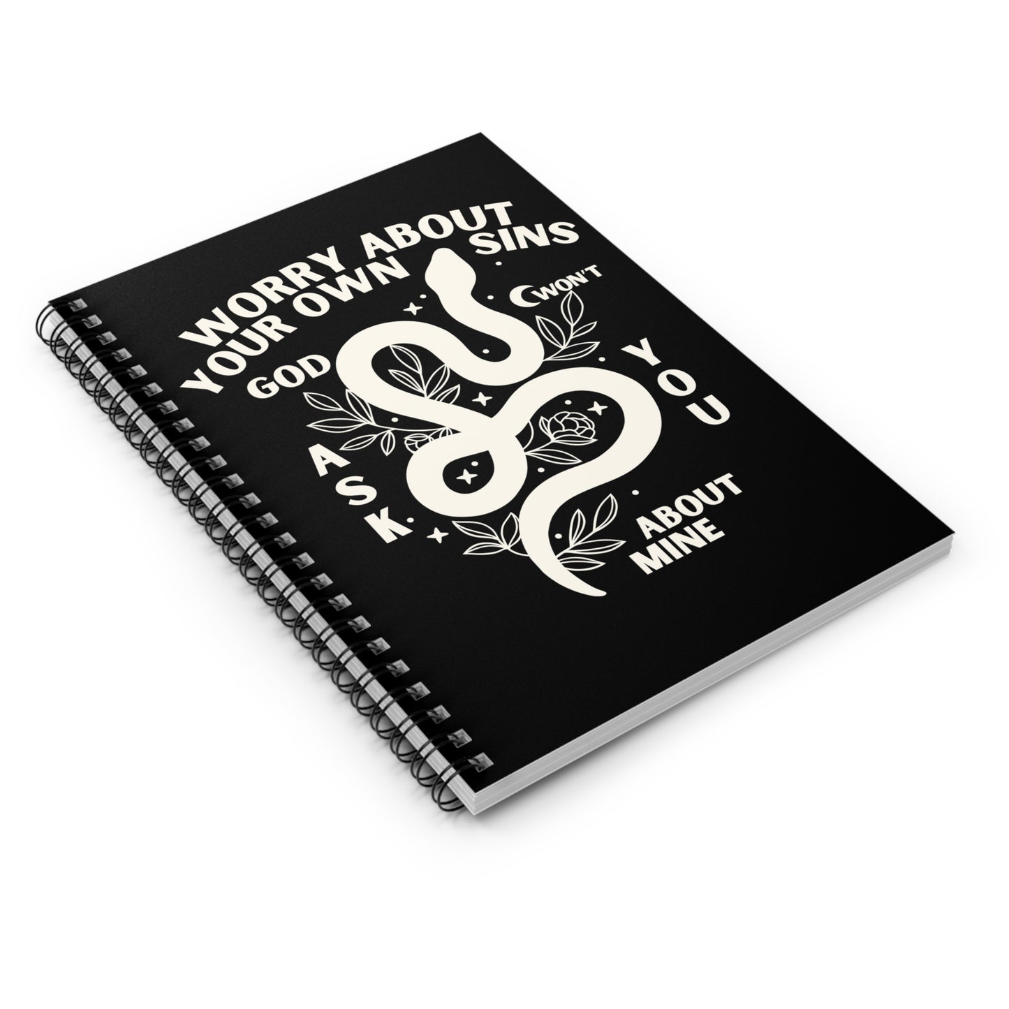 Worry About Your Own Sins Spiral Notebook