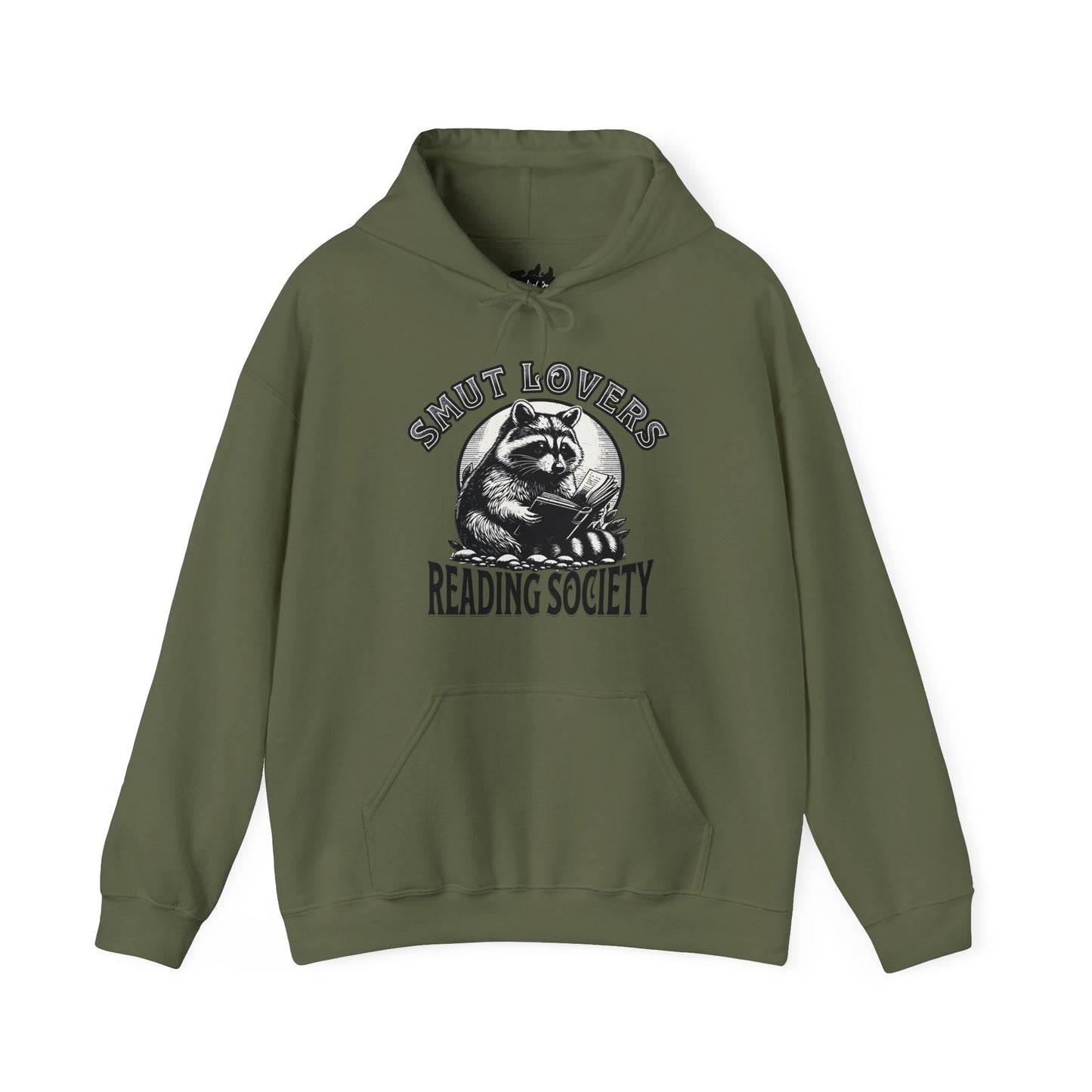 Smut Lovers Reading Society Raccoon-Themed Hooded Sweatshirt