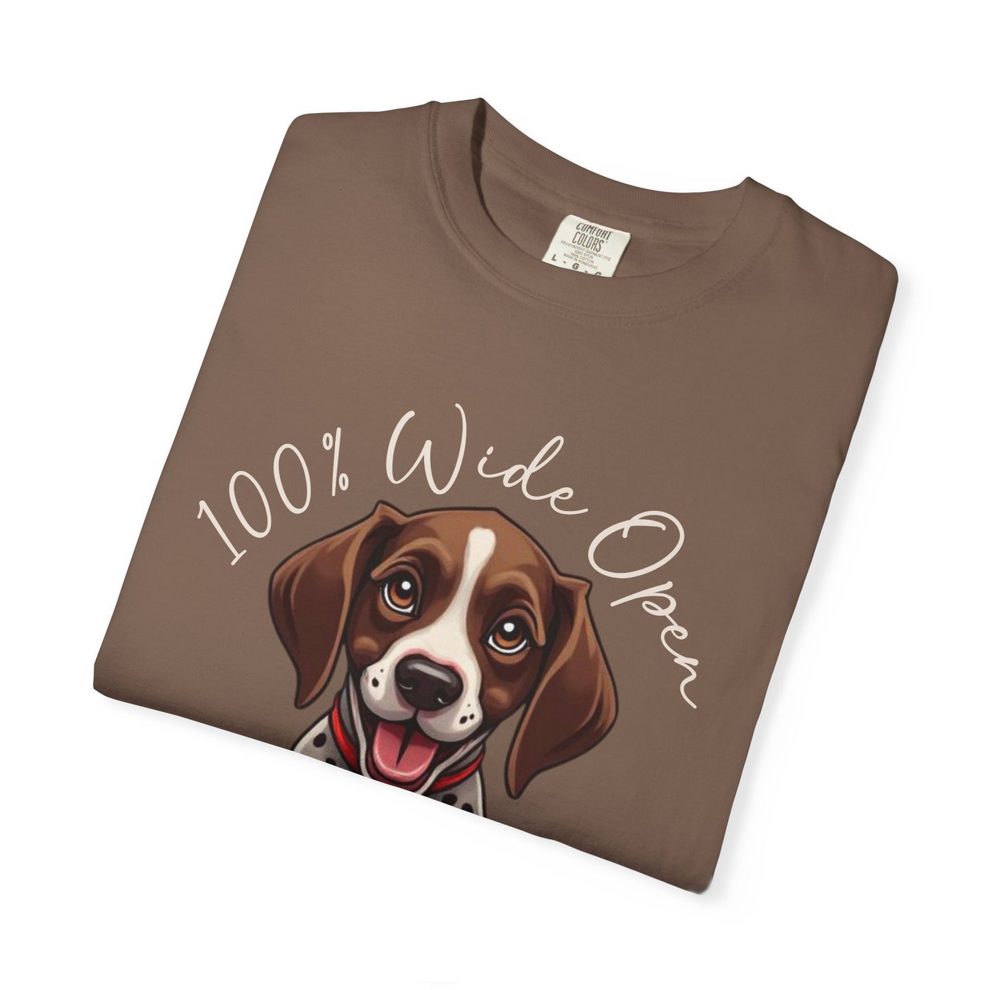 Funny GSP T-Shirt 100% Wide Open Puppy German Shorthaired Pointer Lover Gift