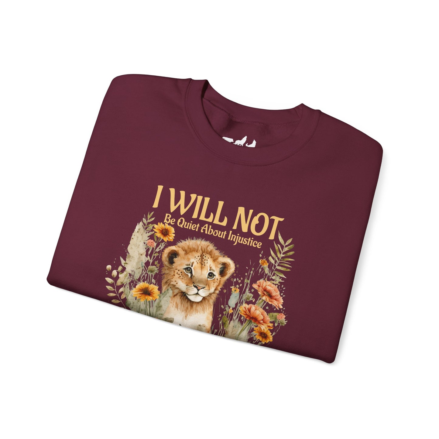 Gentle, Not Passive Social Justice Lion Cub Sweatshirt