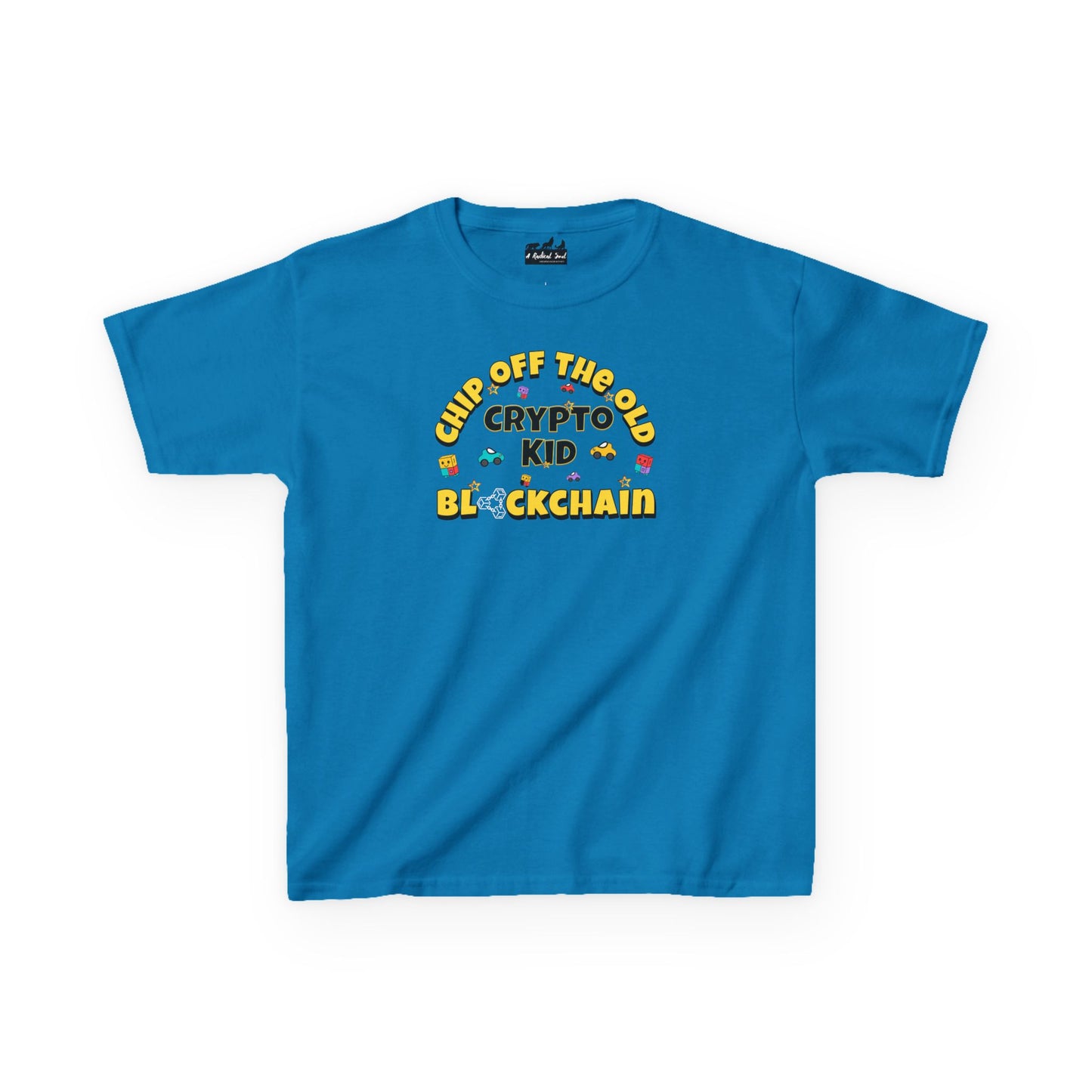 Chip off the old Blockchain Kids Heavy Cotton™ Tee, Gift for Children who are Future Techy's