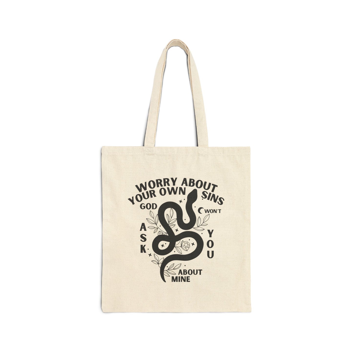 Worry About Your Own Sins Cotton Canvas Bag