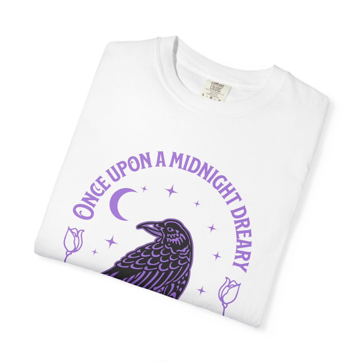 Edgar Allen Poe Raven Night T-Shirt — "Once Upon a Midnight Dreary" Gothic Poetry Tee