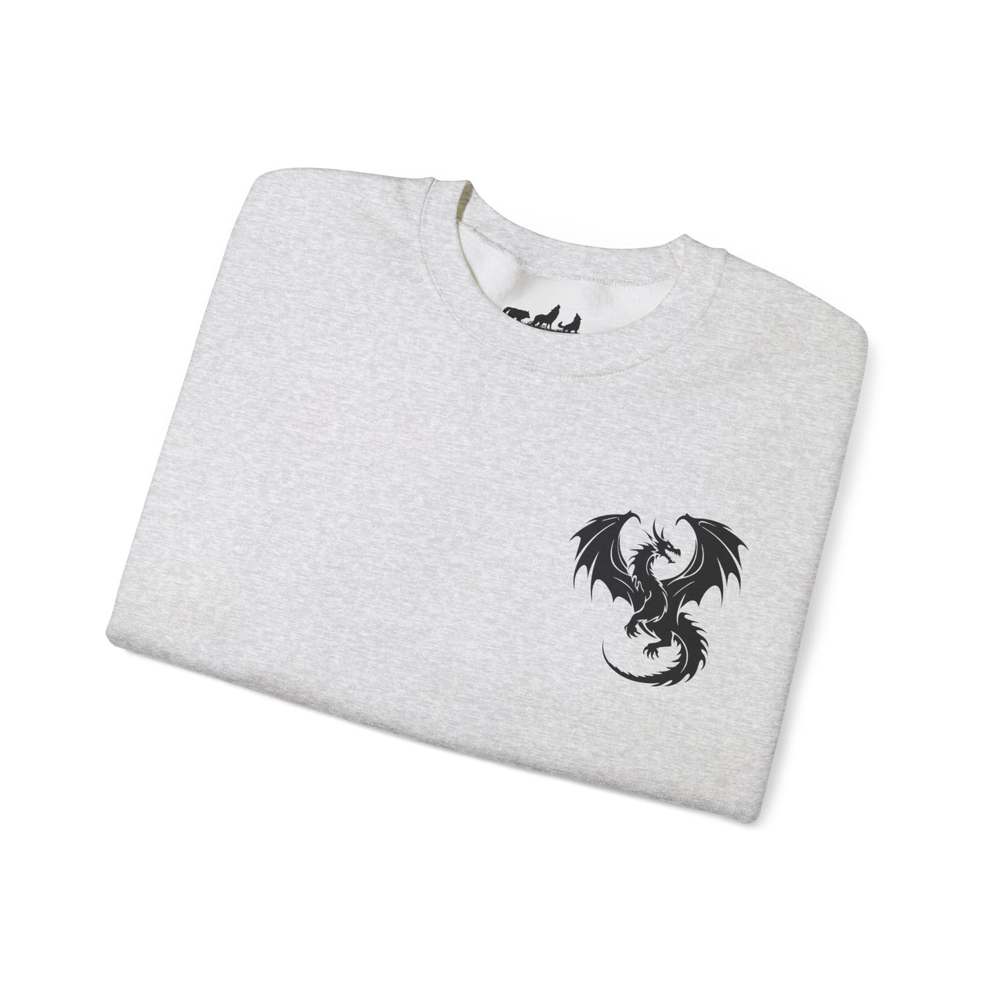 Fantasy Readers Book Club Dragon Front & Back Print Sweatshirt