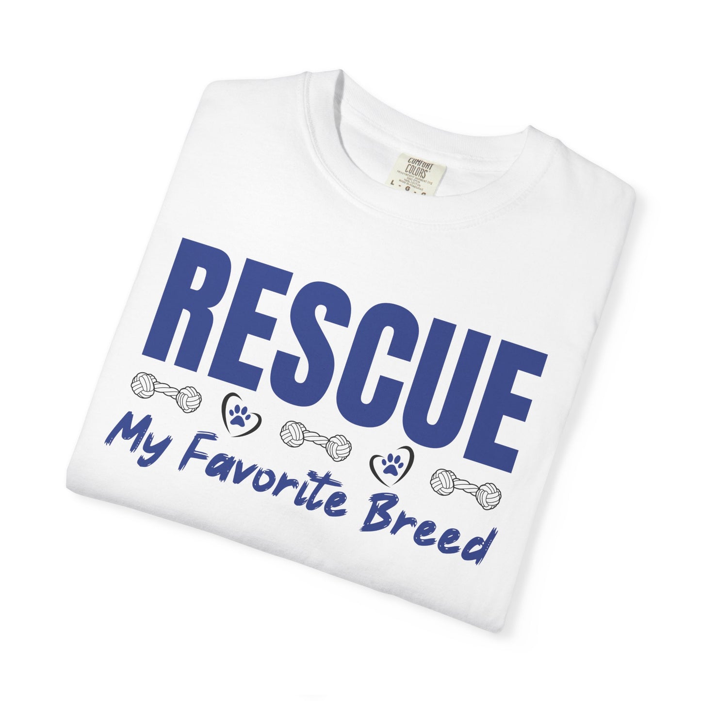 My Favorite Breed Rescue Dog Lover Comfort Colors T-Shirt