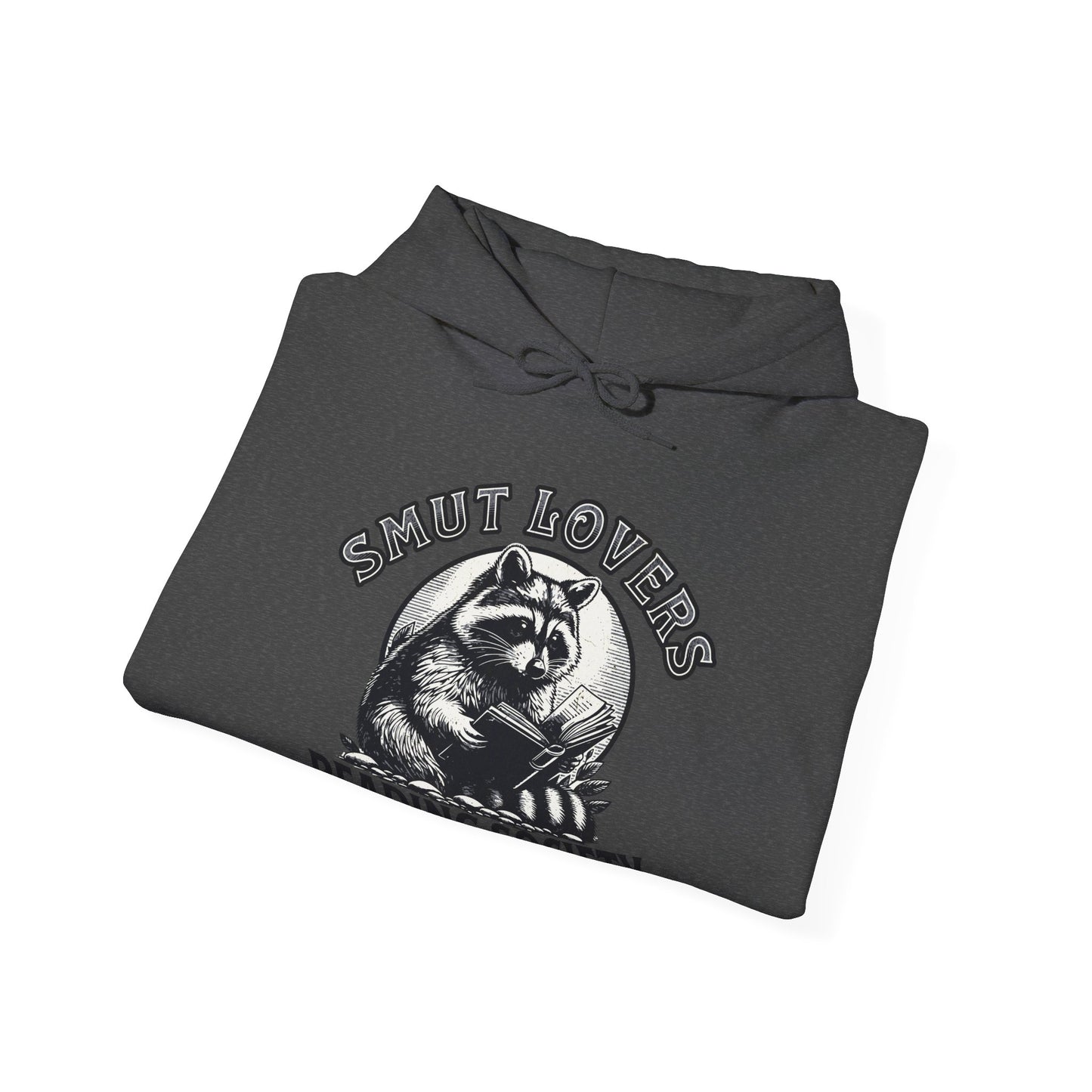 Smut Lovers Reading Society Raccoon-Themed Hooded Sweatshirt
