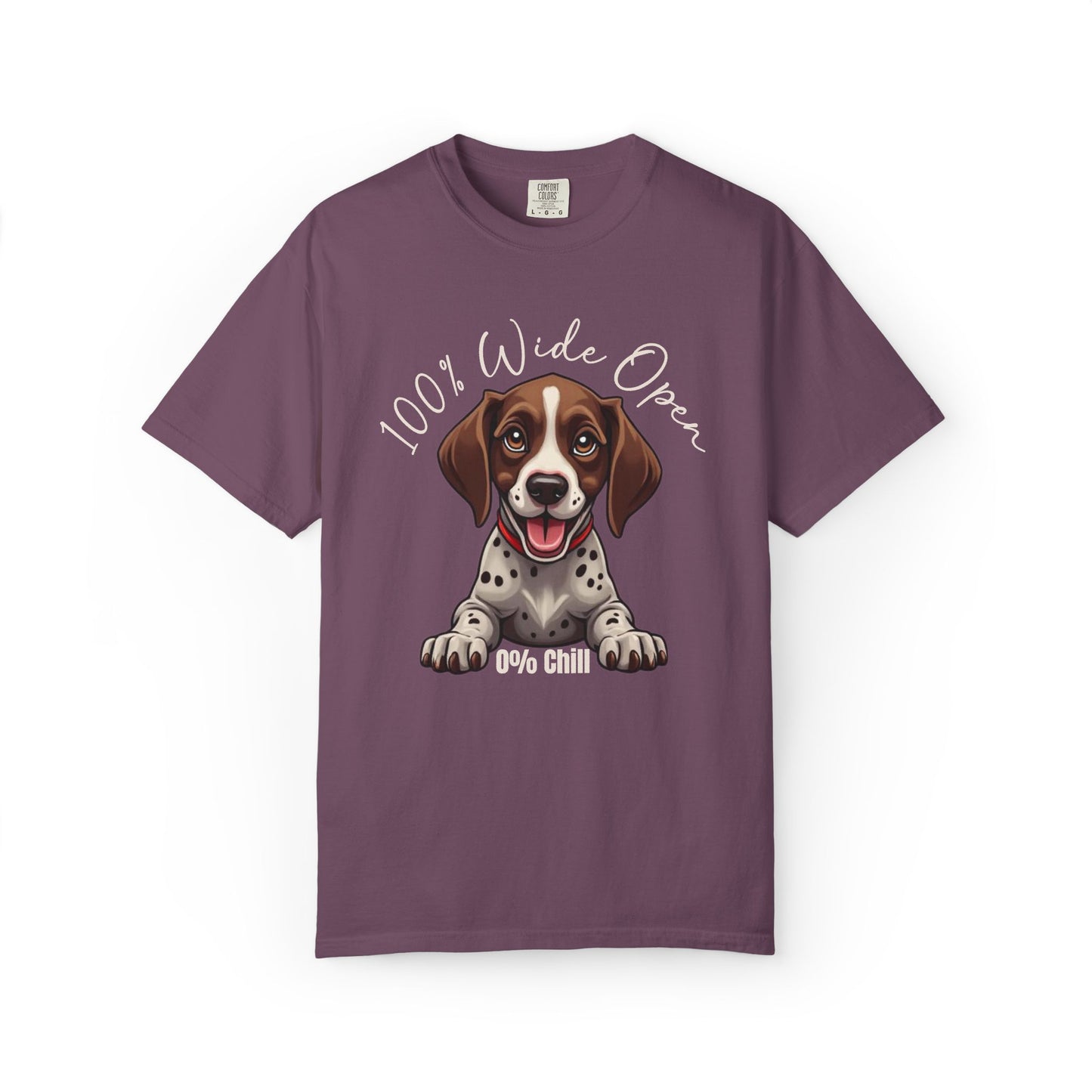 Funny GSP T-Shirt 100% Wide Open Puppy German Shorthaired Pointer Lover Gift