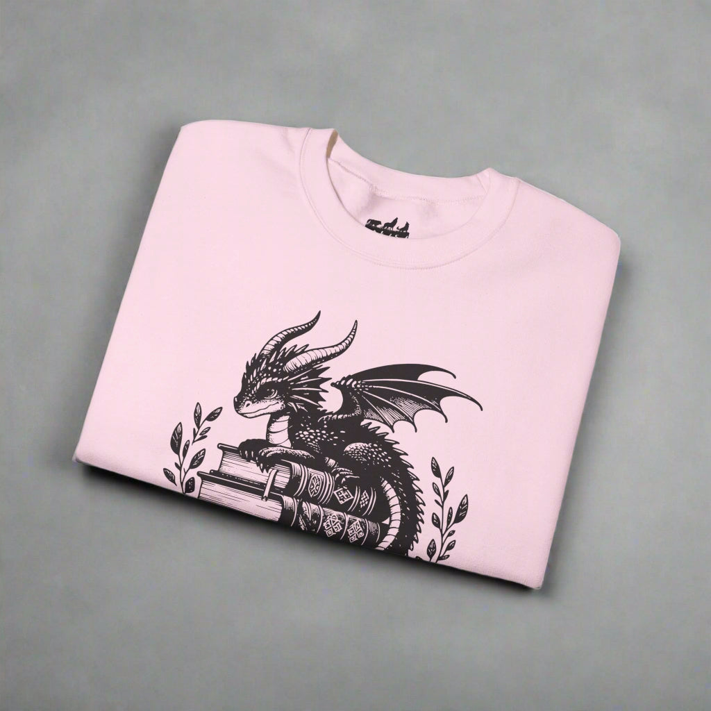 Dragon Graphic Read Books Be Weird - Gildan Sweatshirt