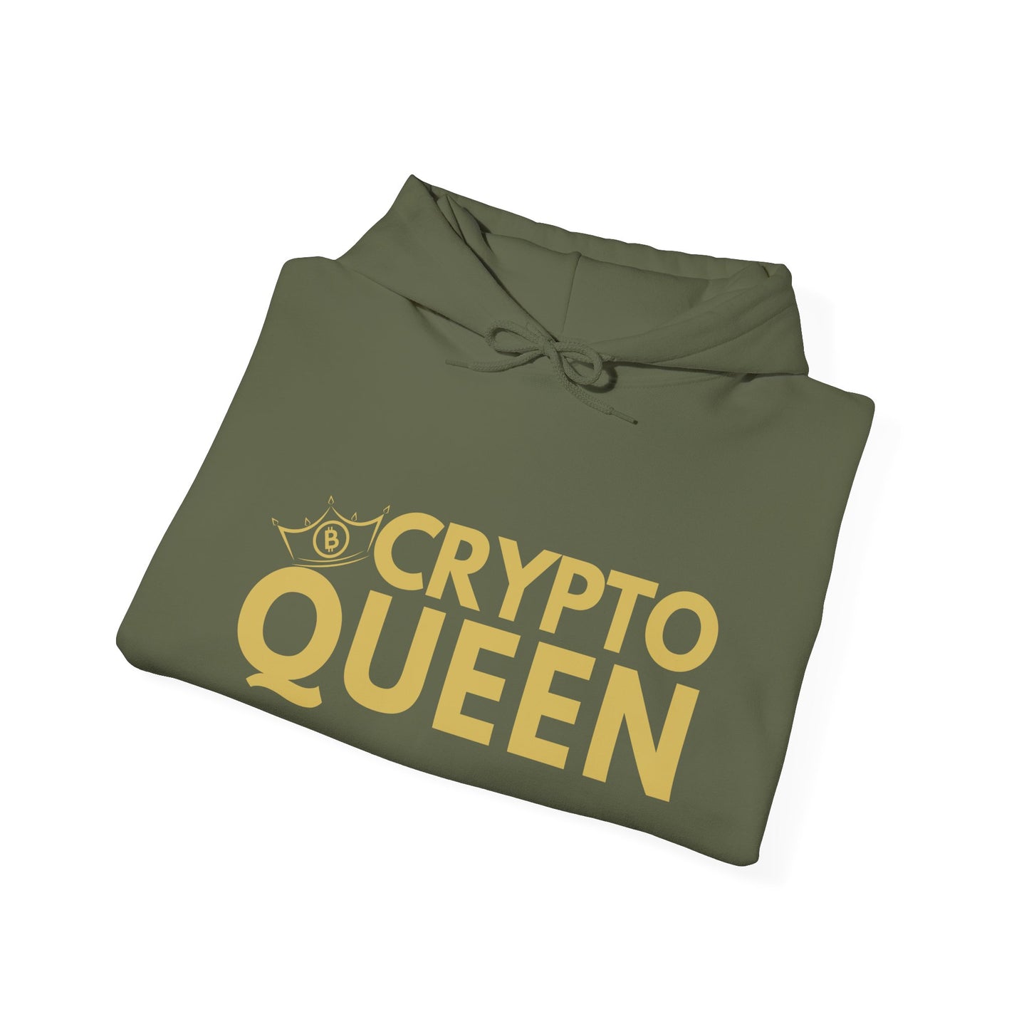 Crypto Queen Gildan 18500 Hoodie, Gift for Bitcoin Lover Tech Fan