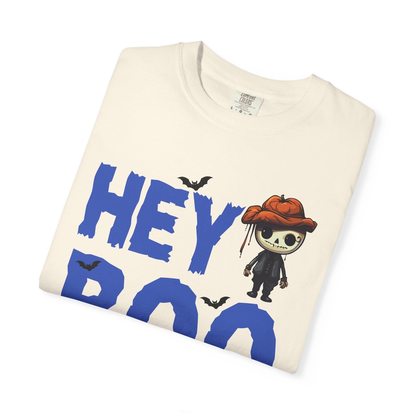 Hey Boo Halloween Scarecrow Graphic Comfort Colors T-Shirt