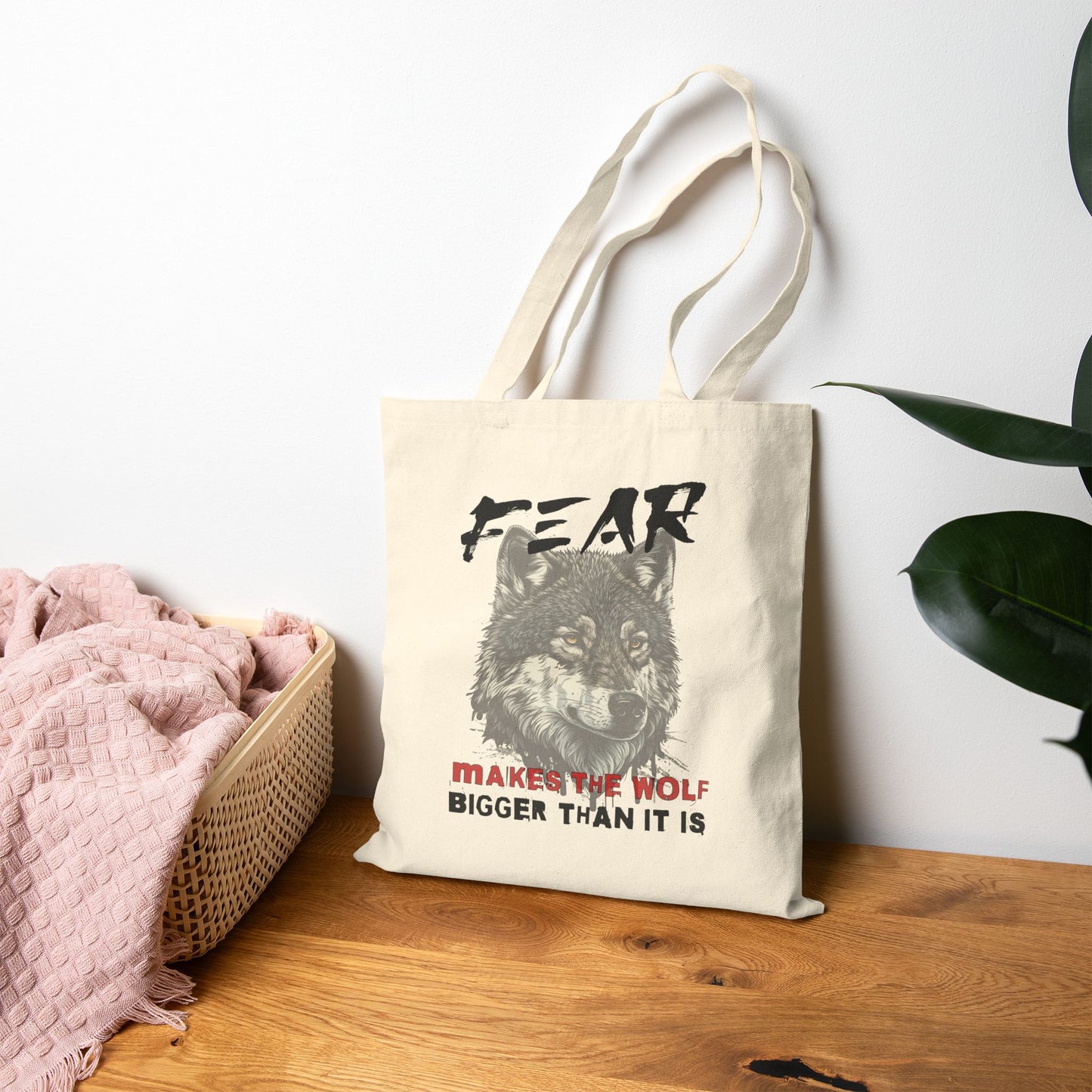 Fear Makes the Wolf Bigger Than It Is Cotton Canvas Tote Bag
