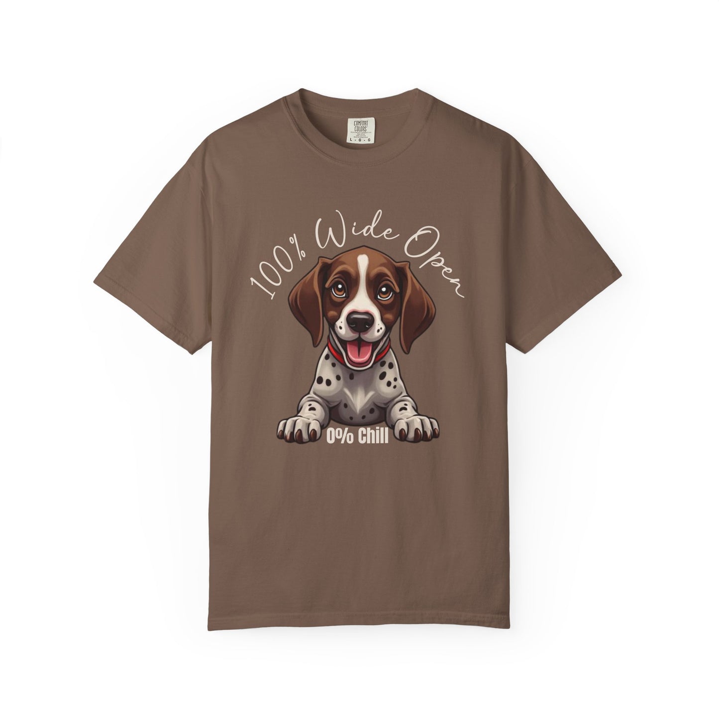 Funny GSP T-Shirt 100% Wide Open Puppy German Shorthaired Pointer Lover Gift