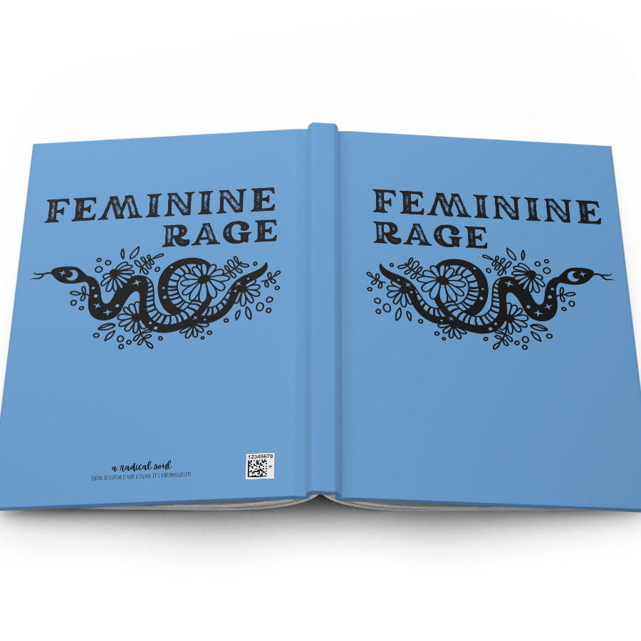 Feminine Rage Snake Graphic Floral Hardcover Notebook