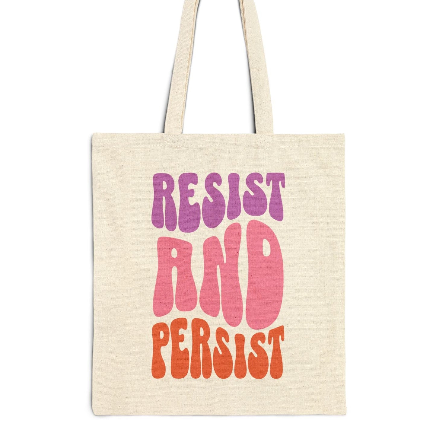 Resist and Persist Cotton Canvas Tote Bag