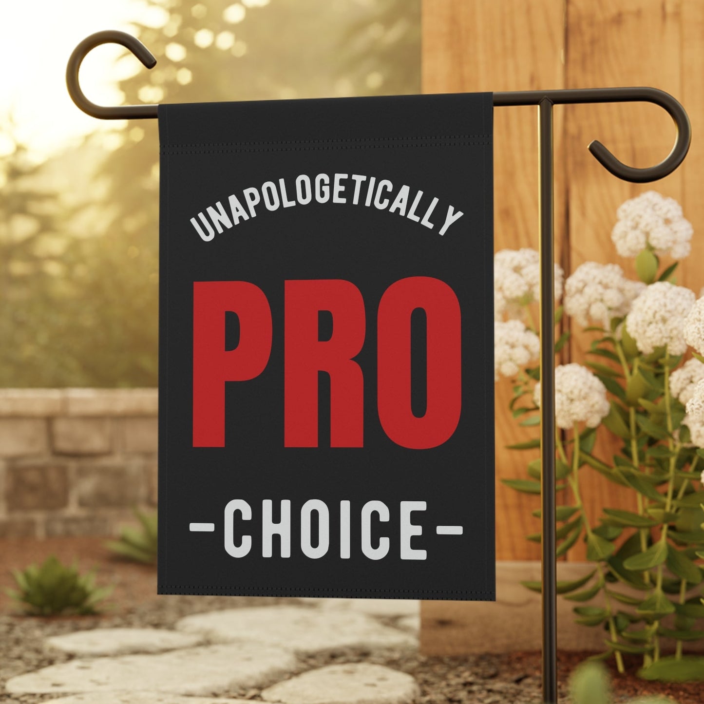 Unapologetically Pro-Choice Women's Rights Garden Flag