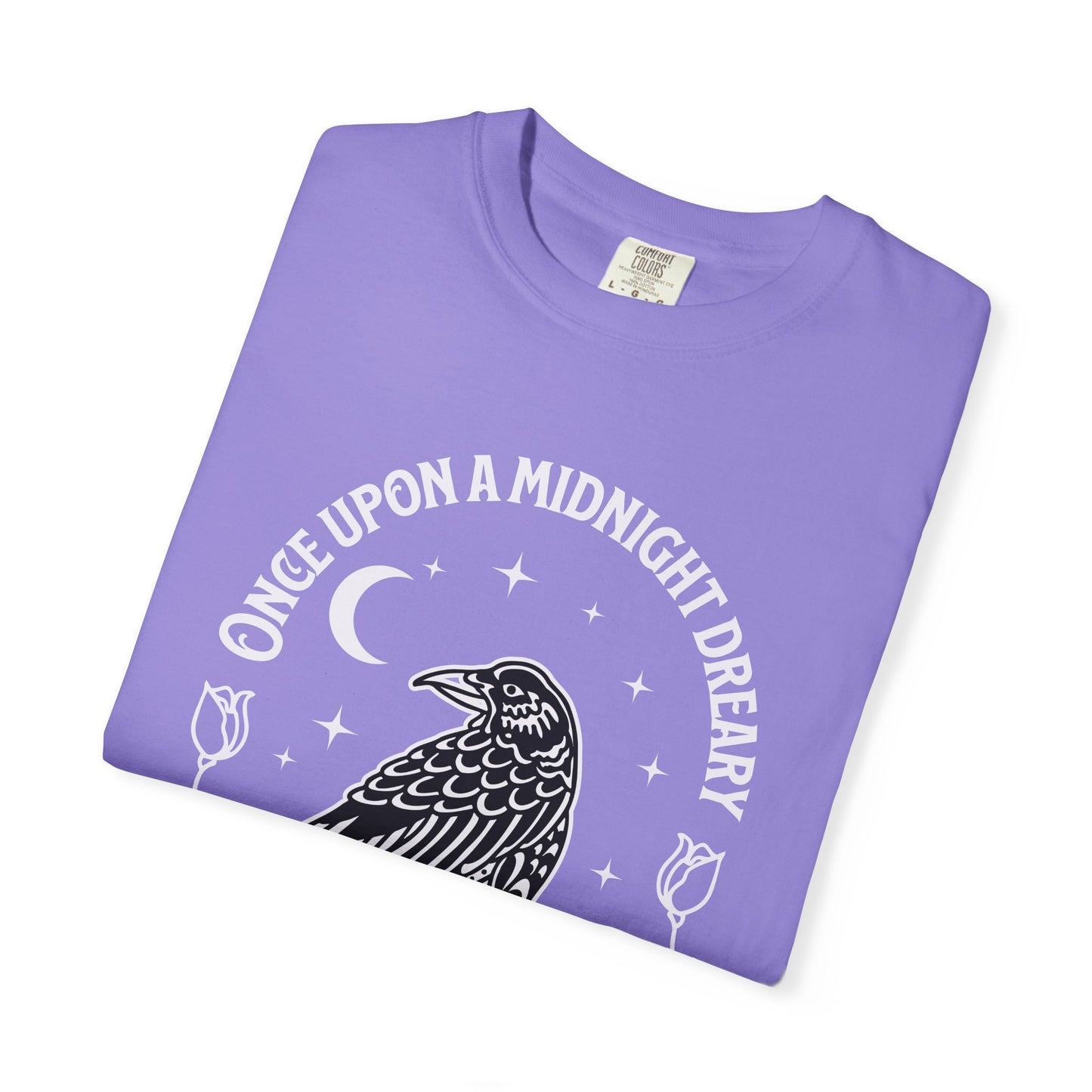 Edgar Allen Poe Raven Night T-Shirt — "Once Upon a Midnight Dreary" Gothic Poetry Tee